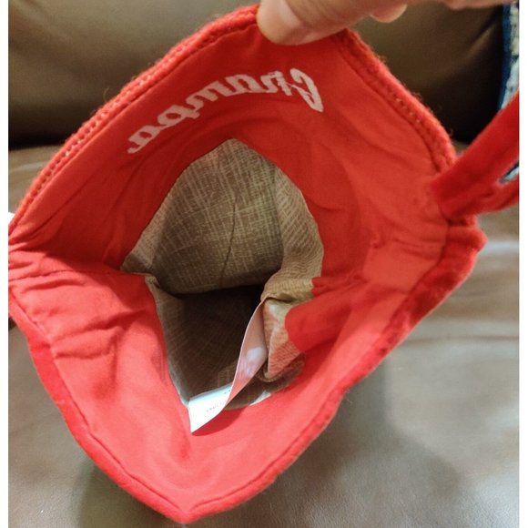 Vtg Needlepoint "Grandma" Toys Teddy "Grandpa" Santa Stockings 100% Wool Canvas - Picture 3 of 13